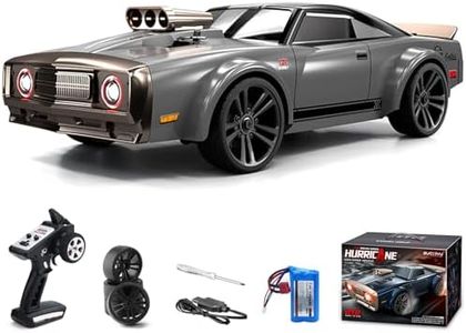 Mostop RC Car, 1/16 Scale 35Km/h High Speed RC Drift Car for Kids Adults, 4X4 Off-Road Drift Truck Muscle Car, Speed & Steering Control Drift Racing Car with 7 Modes Angle Eyes Lights