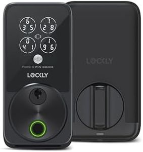 Lockly Secure Pro Zeno Series Smart Door Lock. Fingerprint Access Keyless Entry Deadbolt. Digital Front Door Lock Matte Black with Built in WiFi Connectivity