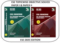 COMBO PACK : Civil Engineering ESE Topicwise Objective Solved Paper I & II | Latest edition - 2024-25