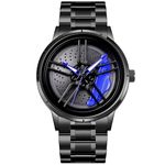 IMPERIOUS Men's Watch New Wheels Rolling Analog Stainless Steel || Quartz Movement|| Water Resistant Wristwatch - Blue