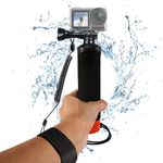 Editbar Floating Hand Grip Compatible with Gopro, Underwater Hand Stick with Seat Belt and Arm Strap, Action Cam Accessory Handler for Go Pro Hero 12/11/10/9/8/7/6/5/4/3