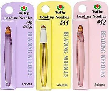 Tulip Beading Needles Bundle of 3 Packs: Size 10, Size 11 & Size 12-1 Pack of Each - TBN-001e, TBN-003e, TBN-004e, Japanese Needles for Seed Beads