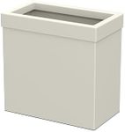 Gatco 1939, Modern Rectangle Waste Basket, Matte Pearl