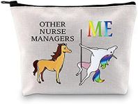 Nurse Manager Gifts for Women Nurse Manager Makeup Bag Other Nurse Managers Me Unicorn Funny Gifts Nurse Manager Cosmetic Travel Bag, CANVAS