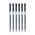 UNI-BALL Signo UM-100 0.7mm Gel Pen | Black Ink, Pack of 6