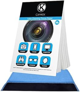 Camkix Lens Cleaning Paper Tissue 6X booklets/300 Sheets + Double Sided Cleaning Cloth - Lens Cleaning Paper for Use on Camera Lenses - Double-Sided Cleaning Cloth for Use on Electronic Screens