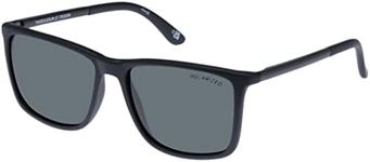 Le Specs Male Tweedledum Matte Black D-Frame Sunglasses