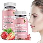 Glutathione Collagen Glow, Glutathione Collagen Glow Gummies, Collagen Gummies for Women Skin Care,Korean Collagen Gummies to Rejuvenate Your Skin (2PCS)