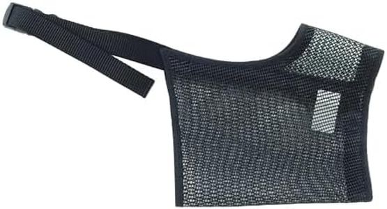 Coastal Pet Best Fit Adjustable Mesh Dog Muzzle - Soft Muzzle for Grooming Dogs with Open Front Design - Gentle, Durable Mesh for Temporary Muzzling - Black, 7"