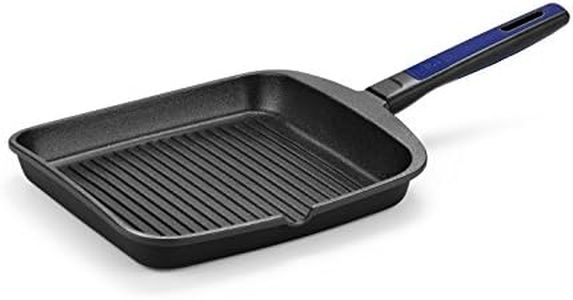 BRA Advanced Grill con Rayas, Aluminio Fundido, Negro, 19.5 cm