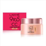 LAKMÉ 9To5 Cc Light Mousse With Vitamin E & A Hint Of Foundation | Matte Finish, Non-Comedogenic, Lightweight Mousse Foundation, 25Gm - Frappe