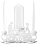 Rozrety Unity Candle Holder - Unity Candles Stand for Wedding Ceremony Set - Wedding Gifts Candle Holders for Wedding Decoration Reception, Bridal Shower(Candles not Included)