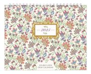 Tuscan Delight | 2025 7.5 x 6 Inch Monthly Double-View Easel Desk Calendar | BrownTrout | Art Design Pattern