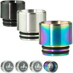 Rmvaporstore 810 Drip Tip (3 Pack) Boxed Set Anti Spit Back Stainless Steel Mouthpiece RM174 (Black/Silver/Multicolour)