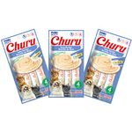 INABA Churu Tuna Recipe Lickable Purée Natural Cat Treats (Pack of 3, 56gms 4 Tubes per Pack)