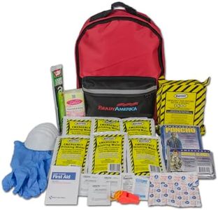 Ready America 70180 72 Hour Emergency Kit, 1-Person, 3-Day Backpack, Includes First Aid Kit, Survival Blanket, Emergency Food Portable Disaster Preparedness Go-Bag for Earthquake, Fire, Flood