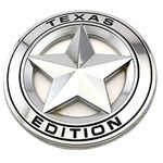 GO-UPP 3D Metal TEXAS EDITION Star Car Side Rear Truck Motor Emblem Badge Stickers Decals For Ford JEEP Dodge Mercedes BMW Mustang Ranger Volvo Chevrolet Nissan Mazda Audi VW Nissan Honda Toyota Highlanger Lexus Lincoln SUV Decoration Accessories