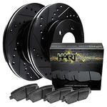 Hart Brakes Front Brakes and Rotors Kit |Front Brake Pads| Brake Rotors and Pads| Ceramic Brake Pads and Rotors |fits 2008-2019 Pontiac Vibe; Scion xD; Toyota Corolla, Matrix