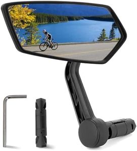 Arkham Espejo de Bicicleta, HD Espejo de Bicicleta para Manillar Izquierdo 15-20mm, Espejo Retrovisor de Bicicleta para E-Bike Universal (Izquierdo 1 pieza)
