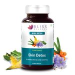 Bliss Welness Skin Detox,Sea Buckthorn Evening Primrose Aloevera Omega 3 Curcumin Bamboo Shoot Neem Manjishtha Chirayata Beetroot Chopchini Piperine,Blood Purification Radiance Glow-60 Veg Tablets