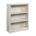 Sauder 3 Tier Book Shelf Wooden Bookcase Multipurpose Bookshelf for Home Office, Living Room, in White Plank