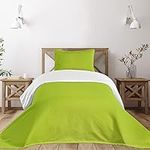 Ambesonne Lime Green Bedspread, Emp