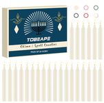 Tobeape Spell Chime Candles 24 pcs Ivory Candle Sticks, 4" Tall Unscented Smokeless Mini Taper Candle for Home Decor Dinner Weddings Party Witchcraft Wiccan Altar Magic Tools Ritual Prayer Meditation