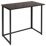 Leopard Outdoor Products Folding Computer / Laptop Table for Small Spaces, Space-Saving Home Office / Writing Desk, Compact Study Reading Foldable Desk (Black)