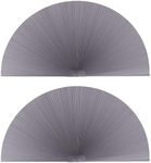 LUCKUP 2 Packs Arch Window Shades Half Circle Round Blackout Pleated Blinds (Radius: 24") Dual Color Semicircular Cellular Curtains, Easy Cut and Install, Grey-White