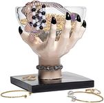 GUTE Witch Hand Large Jewelry Bowl Holder Stand Creative Organizer Dish For Kitchen Décor, Storage Basket Hand Hold Jewelry, Nuts, Storage Rack Resin Home Ornament for Holiday Party Décor 5" H