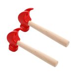 NUOBESTY Wooden Hammer Toys, Kids Simulation Hammers Maintenance Tools Mallet Pounding Toy Beating Gavel Toys Pretend Toy Educational Toy 2pcs