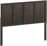 Flash Furniture Oliver Paneled Wooden Adjustable Headboard for Universal Metal Bed Frames, Queen, Dark Brown