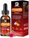 Vitamin B12 Liquid Drops 10,000 mcg, Methylcobalamin B12 Sublingual Fast Absorption, Supports Immunity, Energy & Brain, Vegan, Gluten Free, Non-GMO, Raspberry Flavor, 2 Month Supply, 2 fl oz