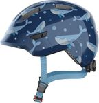 ABUS Smiley 3.0 Children's Helmet, Bicycle Helmet for Toddlers with Deep Fit, Child-Friendly Designs, Space for Pigtail, Unisex, Blue (blue whale)