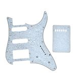 Dopro Guitar HSS Pickguard and Tremolo Trem Cover Back Plate fits Yamaha PACIFICA Guitar White Pearl