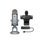 Blue Yeti USB Microphone Bundle with C920S Pro HD Webcam and Knox Gear Hub (3 Items) Microphones