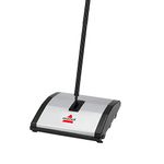 BISSELL 92N0C Natural Sweep Dual Brush Cordless Sweeper, made of 100% recycled plastic and is PVC-Free with corner brushes and durable design, Silver, 1 Count (Pack of 1)