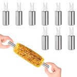 Corn on The Cob Skewers,10 Pcs Corn on The Cob Holders,Stainless Steel Corn Cob Holders,Corn on Cob Holders,Corn on Cob Skewers for Kitchen BBQ Camping Party