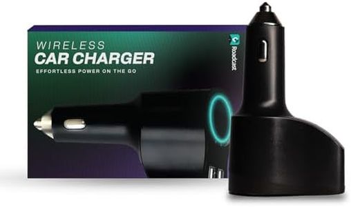 Roadcast Wireless GPS Tracker for Car with 1 Year Free Pre Recharged Sim + (Android & iOS) App | Car Charger with Dual USB Ports | Compact Design | Real-time Location | Geo-Fence