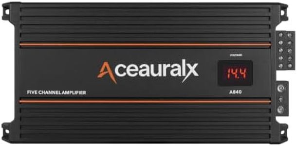 Aceauralx A840 5-Channel Class D Car Amplifier for Speakers and Subwoofer