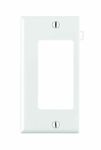 Leviton PSE26-W 1-Gang Decora/GFCI Device Decora Wallplate, Sectional, Thermoplastic Nylon, Device Mount, End Panel, White