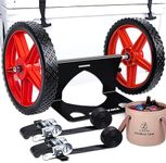 ZLSZTMI Upgraded Cooler Wheel Kit for Yeti/RTIC/Igloo Coolers Wheel Spacing up to19.8 Inches -12 in Wheels Height Adjustable Cart Base for Ice Chest for Heavy Duty Coolers Camping Traveling Red&Black