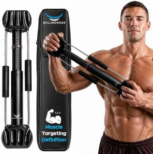 Bullworker Isometric Exercise Equipment - Steel Bow 20", Portable at Home Gym Equipment for Back, Shoulder, Chest, Biceps, Triceps, Abs, Arm Workout, All in One Exerciser for Men & Women, 0-130lbs