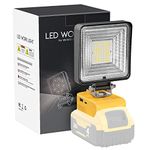 LIVOWALNY Cordless Flood Light for Dewalt Light 20v Max Led Work Light, 30W 3000LM Battery Light for Dewalt 20v Tools in Camping, Outdoor Lighting, Car Repairs