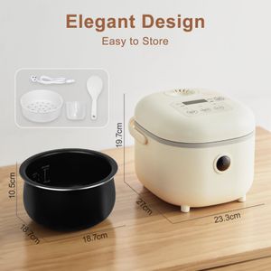 Bear 4-Cup Rice Cooker and Steamer – Compact Multi-Function
