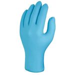 Skytec TX424 Blue (Box of 100) Disposable Nitrile Gloves - Multipurpose Latex Free Examination Gloves with High Grip (Medium)