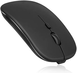 2.4GHz & Bluetooth Mouse, Rechargeable Wireless Mouse for Samsung Galaxy Tab S6 Lite / S6 5G / S7 / S7 FE / S7+ / Bluetooth Wireless Mouse for Laptop/PC/Mac/Computer/Tablet/Android - Black