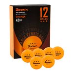 BOOMA Ping Pong Balls | 3-Star 40+ Table Tennis Balls | Premium ABS Training Balls | Highly Durable for Indoor/Outdoor Ping Pong Games, Competitions (Pack of 12, Orange)