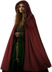 HOMELEX Renaissance Hooded Cloak Halloween Medieval Hobbit Costume Cosplay Short Cape for Men and Women