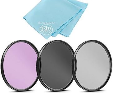 58mm Multi-Coated 3 Piece Filter Kit (UV-CPL-FLD) for Canon Rebel T5, T6, T6i, T7i, T8i, EOS 80D, EOS 90D, EOS 77D, SL3 Cameras with Canon EF-S 18-55mm is STM Lens